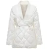 Colorfaith Höst Vinter Kvinnor Jackor Quilted Puffer Parkas Högkvalitativ Varm Drawstring Sweet Oversized Coat CO9850 211013