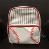 16 * 9 * 22cm baseball Softball Print PU Skórzany Plecak Torba Na Ramię Front Zipper Pocket Beach Day Sport Duffle Tote Travel Pace SchoolBag Book Pack GQ1M1RD