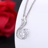 Fashion Crystal Wedding Pendants Short Silver 925 Chain Halsband Pendant Necklace Charm Gifts Gländers XDZ102313P1525367