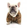 럭셔리 디자이너 애완 동물 개 의류 옷 가을과 겨울 따뜻한 프린팅 코트 치와와 프랑스 불독 요크시 강아지 의류
