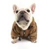 Luksusowy projektant Pet Dog Apparel Ubrania jesień i zimowy ciepły powłok drukarski Chihuahua French Bulldog Yorkie Puppy Clothing