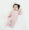 Bebek Pijama Sonbahar Kış Kız Giyim Uzun Kollu Tops + Pantolon Kıyafetler Katı Doğan Sıcak Giysiler Casual Boy Setleri 210515