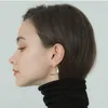 Hoop Huggie Gold Metall Geometrische Ohrringe Für Büro Dame Frauen Einfaches Design Große Ohrring Schmuck Geschenk