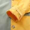 Wiosna Jesień Design 2 3 4 6 8 10 lat Dzieci Długie Rękaw Kieszonkowy Kolor Patchwork Bawełniane Koszule Dla Baby Dla Dzieci Chłopcy 210529