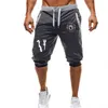 Mens Workout Running Shorts Soft 3/4 Broeken Gym Joggers Korte Sweatpants Mannen Sport Shorts H1206