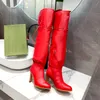 Genuine Leather Red Beige Canvas over the knee boot's 2021 Designer Womens boots Zipper Laces Casual shoes fashion High Heel Women luxury sneakers box large size 35-42