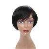 Full machine none Lace front Huamn Hair wigs Rihana Spring Sale Virgin Brazilian Short Pixie HumanHair cut perruque pour les femmes noires