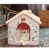 Foldable Dog House Kennel Bed Mat For Small Medium Dogs Cats Winter Warm Chihuahua Cat Nest Pet Products Basket Puppy Cave Sofa 210915