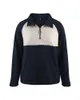 Fleece Women's casual sweatshirt Autumn and Winter Lapel Fashion Color Matching Sweater sweatshirts Pullovers 210508
