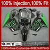 Corps de moule d'injection de flammes vertes OEM pour KAWASAKI NINJA ZX1200 C ZX1200C ZX 12 R 1200 CC 2000 2001 Corps 2No.113 ZX 1200 12R 1200CC ZX-12R 00-01 ZX12R 00 01 Kit de carénage