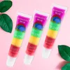 ROMANTIC BEAR Rainbow Jelly Single 6 Color Lipgloss Makeup Transparent Nutritious Moisturizer Pearlescent Lip Gloss Glaze