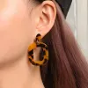 Baumeln Kronleuchter 2021 Acryl Ohrringe Harz Leopard Tropfen Ohrring Für Frauen Bohe Mode Farbe Geometrie Brincos Schmuck