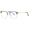 Cadre métallique vintage spectacles femmes hommes anti-rayons bleus bloquant les verres d'œil des cadres clairs de l'objectif wd3389 lunettes de soleil 304o