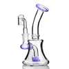 6.3 inch Purple Glass Water Bong Hookahs Rook Waterpijpen Beker Base DAB Rigs Roken Accessoires Olie Chicha Recycler Matrix PERC