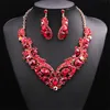 Earrings & Necklace Luxury Crystal Statement Bib Big Drop Bridal Wedding Costume Jewelry SetS Accessories For Bride Women Gifts