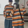 Hoodies Kadınlar ve Kazak Sonbahar Gevşek Niş Tasarım Duygu Süper Yangın Çizgili Uzun Kollu Gömlek 210526 Için
