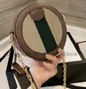 Luxurys Designers Borse Catene per borse circolari a forma di botte Borse in pelle Ragazza Moda Donna CrossBody Fiore stampato Borsa classica Lady