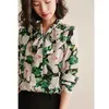 Vintage élégant rose Floral Blouses femmes décontracté Blusas femmes chemises Moda Chic haut chemise dame poleras mujer 210421