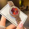 Marke Uhren Frauen Mädchen Kristall Blume Stil Metall Stahl Band Quarz Armbanduhr CHA52