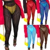 2022 Womens Designer Clothing Mesh yoga Pants Perspective Hip Lifting Sexy Leggings Casual Multicolor Trousers