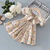 Summer Princess Baby Girl Dress Party Urodziny Tutu Sukienka Kwiatowe Dzieci Sukienki Dla Dziewczyn Odzież 1-6y Maluch Ubrania Vestidos Q0716