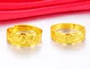 Vietnam gold wedding ring dragon phoenix openings for men women couple rings