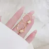 Hoop & Huggie Temperament Small Waist Round Fashion Earrings Exquisite Shine 14k Real Gold For Women Luxury Wedding Accessories Gift