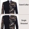 Fashion Sequin Patchwork Terno Jaqueta Homens Marca Carrinho Colarinho Único Breasted Blazer Masculino Noivo Do Noivo Do Noivo Festa De Prom 210522