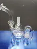 10mm mini glass bongs recycler dab oil rigs water pipe 10mm joint water bong with nail and dome zeusartshop