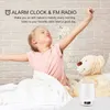 Night Light Bluetooth Speaker Touch Sensor 7 Colors Bedside LED Desk Lamp with Music Play Alarm Clock Radio FM TF Card