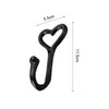 Hooks & Rails Door Hanger Hook Retro Heart Shape Wrought Iron Decorative Vintage Clothes Supplies Home Accessories 