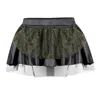Skirts Sexy Peacock Lace Skirt Burlesque Costumes Gothic Steampunk Ruffled Tutu For Women Vintage Corset Plus Size S-6XL