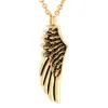 Wing Shape Stainless Steel Cremation Souvenir Pendant Urn Humanity Memorial Necklace Jewelry Men