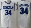 Wholesale School Basketball Jersey Connecticut Huskies College Ray #34 Allen Jersey Jesus Shuttlesworth Lincoln 1998 Film He Got Game Jersey Size S-2XL