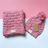 2021 Winter Knitting Caps Scarves Set Fashion Women Crochet Beanies Warm And Soft 5 Colors Whole1531441