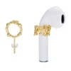 Boucles d'oreilles antidérapant casque sans fil goujon d'oreille pour airpods S925 aiguille spindrift forme accessoires d'écouteurs d'oreille bijoux