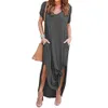 Realfine Summer Dress GA115 패션 섹시한 등이없는 편안한 불규칙 캐주얼 드레스 여성 크기 S-XL