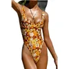 Underwired Floral Swimsuit Bathers May Female Beach Monokini Summer Sunflower Swimming Suit for Women Bodysuit 210712