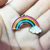 10Pcs/Lot Rainbow Brooch Peace and Love Enamel Pins Clothes Bag Lapel Pin Gay Lesbian Pride Icon Badge Unisex Jewelry Gift