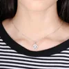 RINNTIN SN43 Koreaanse Sieraden Wholale 925 Sterling Sier Rhodium Geplateerde verharde CZ Diamond Necklace