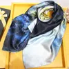 Floral Print 100% Natural Scarf Head Scarves for Hair Wrapping Women Elegant Silk Shawl Foulard 110*110cm