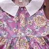 Девушка платья малыша летняя одежда по прибытии маленькие девочки одежда мода хлопчатобумажная бабочка платье элегантный пастырский стиль цветочный