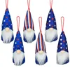 New4th of July Party Gnome Amerikaanse Onafhankelijkheidsdag Opknoping Ornamenten VS Patriottische Handgemaakte Pluche Faceloille Gnomes Decoraties EWE5374