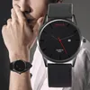 リストウォッチミラーメンズウォッチカジュアルメンズウォッチレザーバンドQuartzスポーツHorloge Heren Montres Homme Reloj hombre2726