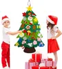 Kids DIY Felt Christmas Tree Christmas Decoration for Home Navidad Year Gifts Christmas Ornaments Santa Claus Xmas Tree 211112