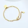 Bonne chance Bracelets, bracelets de charme carrés en or en acier inoxydable, cadeau d'ami, longueur de 14cm + chaîne d'extension de 5 cm