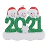 Pupazzo di neve personalizzato in resina Famiglia di 4 ornamenti per albero di Natale Regalo personalizzato per mamma, papà, bambino, nonna, nonno, amici 4617 Q2