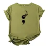 T-shirt Femme Semicolon Papillon Imprimer Femmes T-shirt Coton Casual O-cou T-shirt Doux Gothique Esthétique Camiseta Mujer