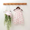 Summer Baby Clothes Girl Romper 2pcs Set Cute Cool Sun Print Löst ärmlös rem Rompershat Born Onesie 624m Jumpsuits1720060