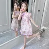 Filles Cheongsam Robe Floral Party pour enfants Style chinois Enfant Vêtements décontractés 210528